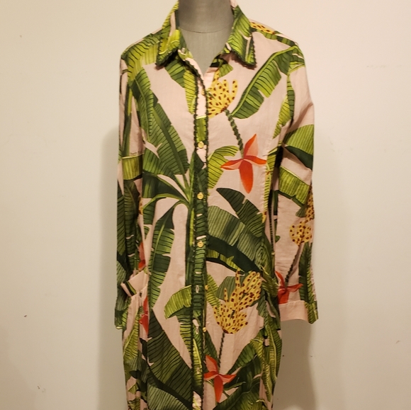 FARM Rio Dresses & Skirts - Farm Rio Banana Leaves Cover Dress